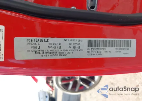 2019 Dodge Charger R/T Rwd z USA, uszkodzony, nr VIN 2C3CDXCT7KH575859